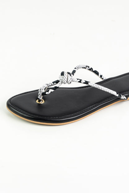 Safari Flats - White & Black