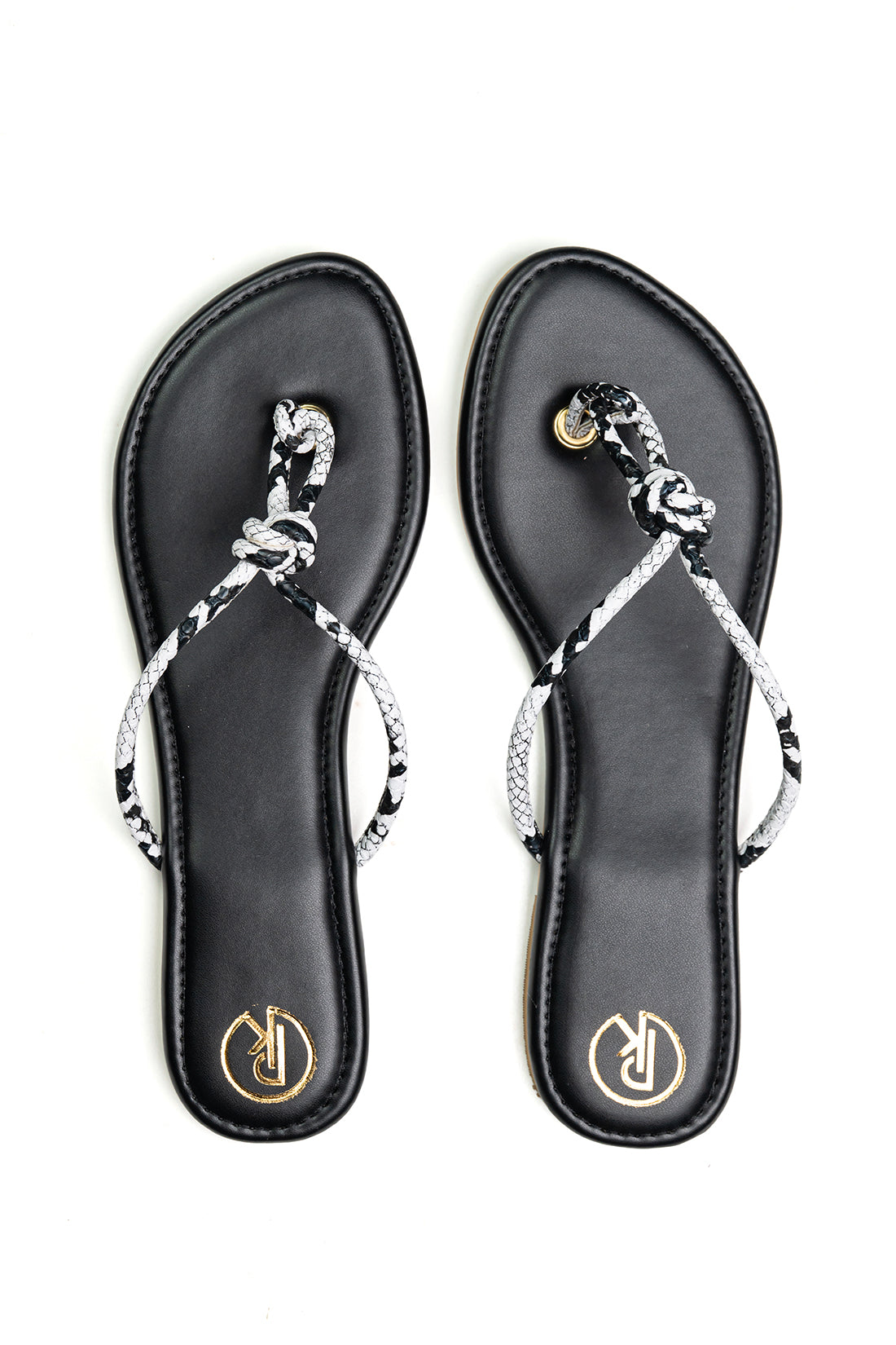 Safari Flats - White & Black