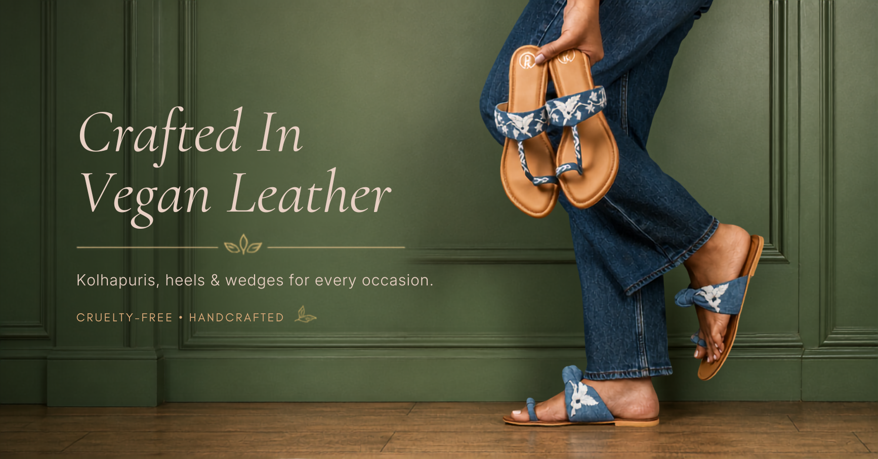 Handcrafted vegan footwear