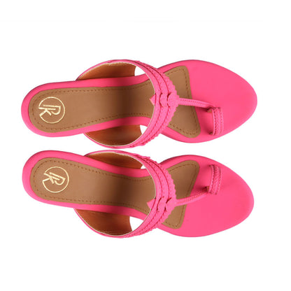 Neon Kolhapuri Heels