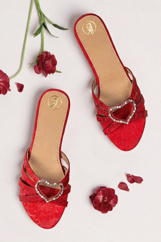Rouge - Embroidered Flats